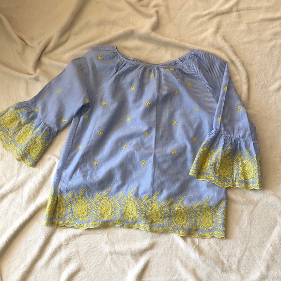 Ruby Rd top with embroidery edge - Picture 1 of 6